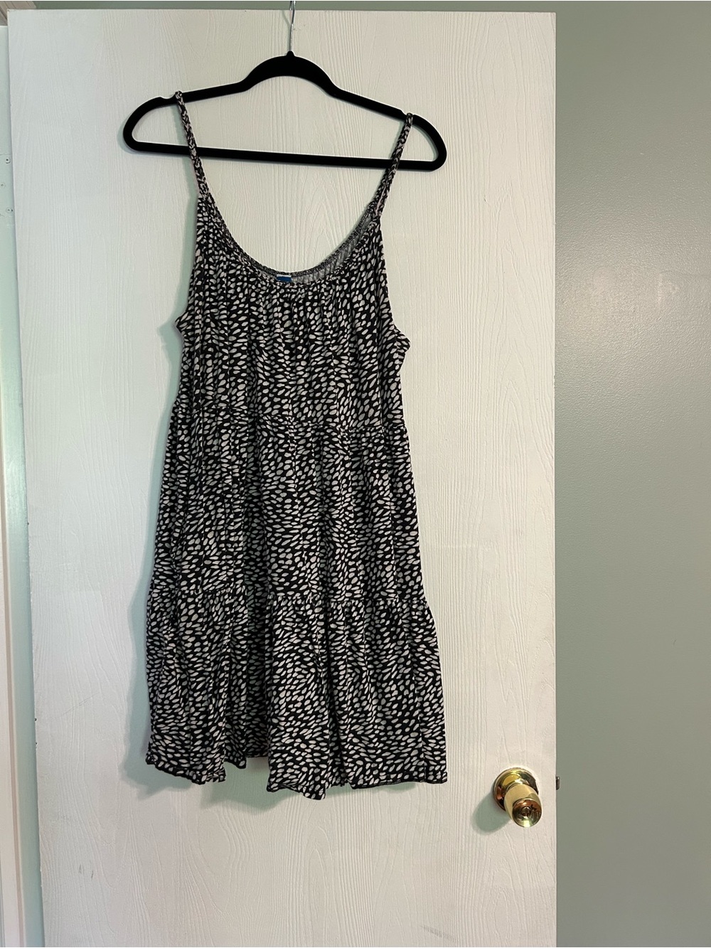 Old Navy Black and White Printed Tank Dress